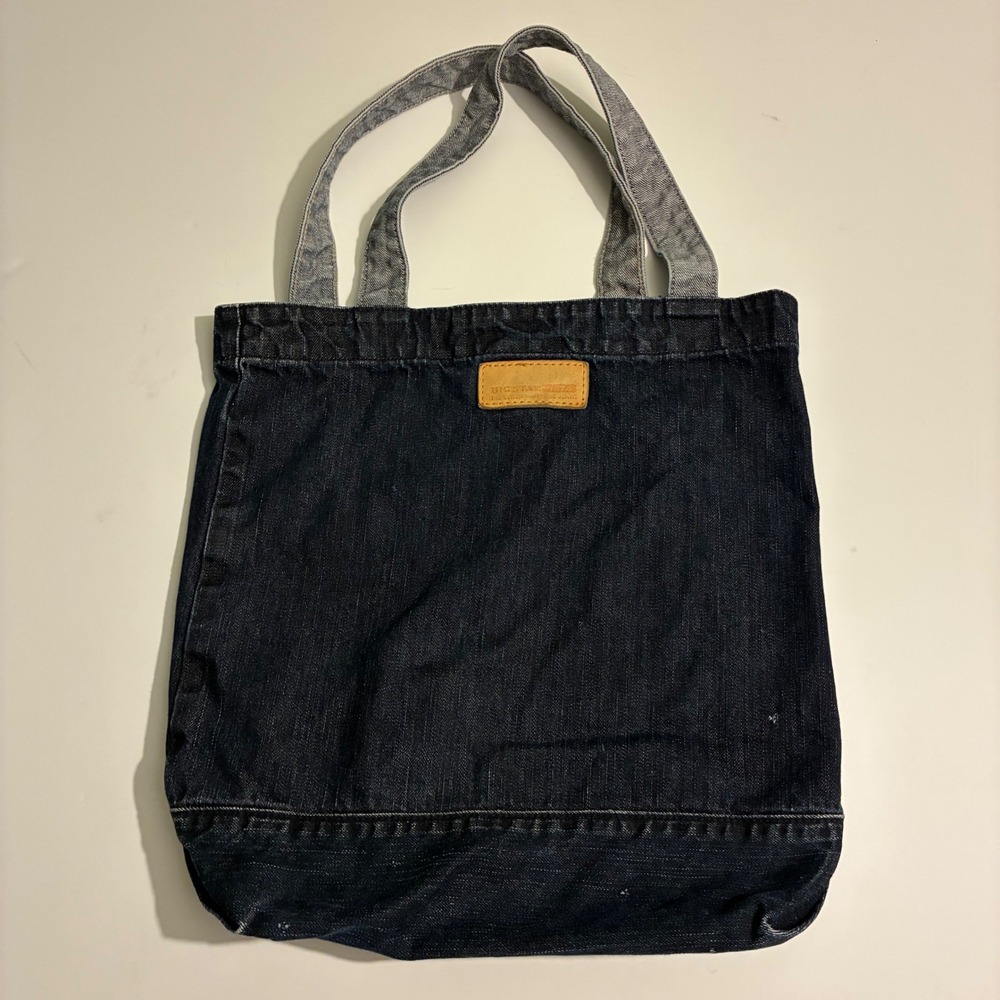 Big Star 1974 Denim Tote Bag Dark Indigo Blue Cotton Shopper XSW2429 Mexico